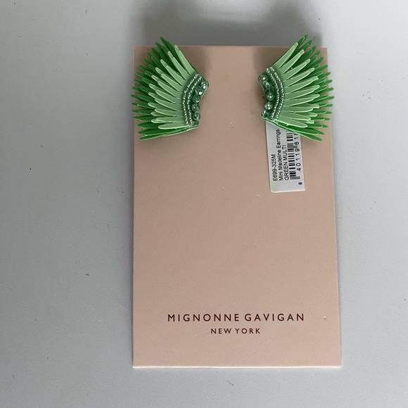 Mignonne Gavigan Mini Madeline Green Earrings NWT - Picture 2 of 4